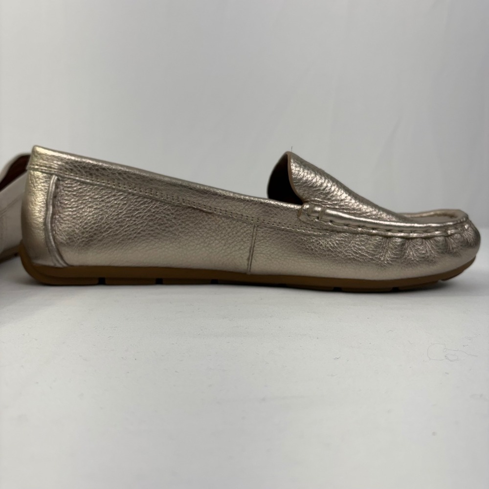 Coach Marley Driver Metallic Champagne Gold Leather Loafers G5200 Womens 10B - Picture 9 of 12